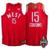2016 toronto 15 demarcus cousins all star western jersey red