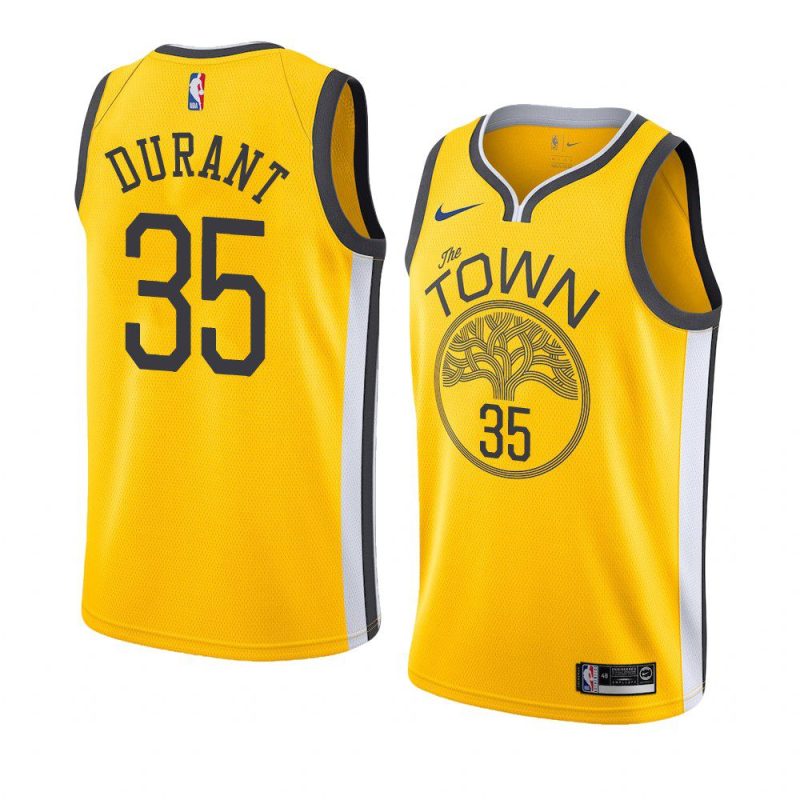 2018 19 yellow kevin durant earned men's jersey