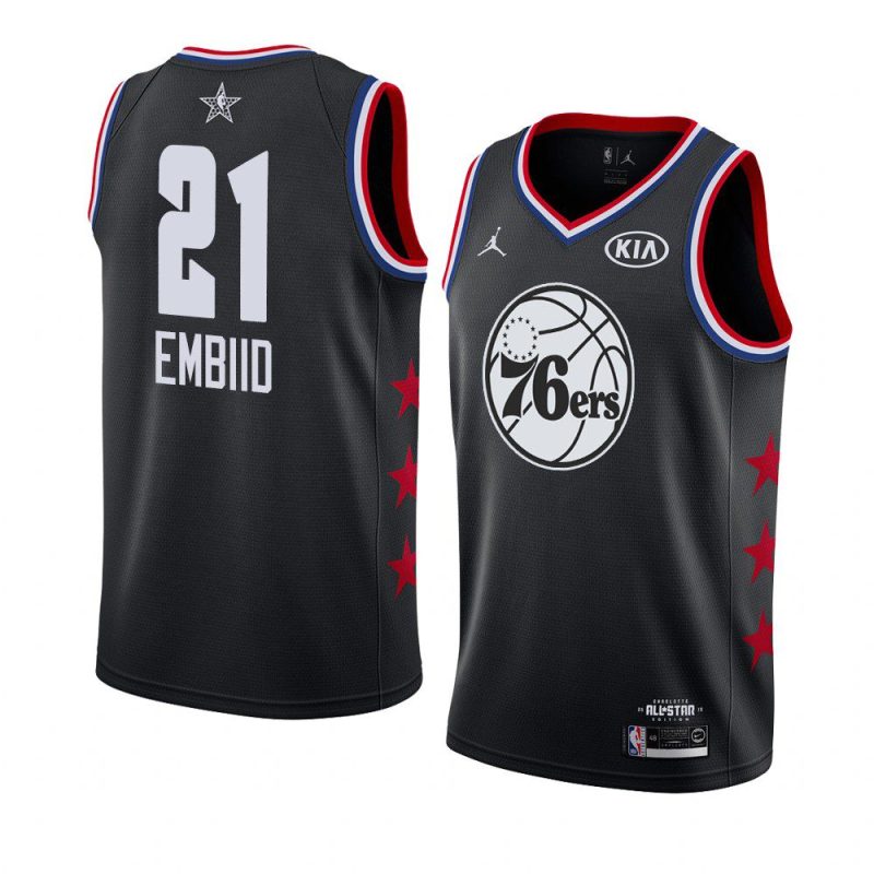 2019 all star black men joel embiid jersey