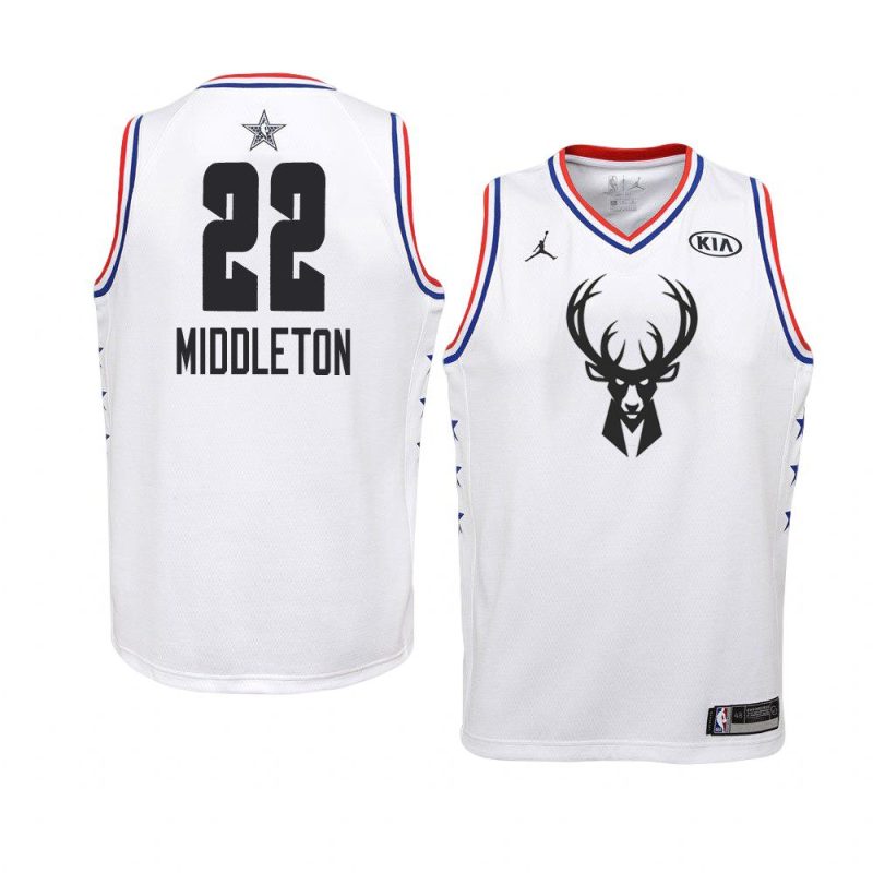 2019 all star white youth khris middleton jersey