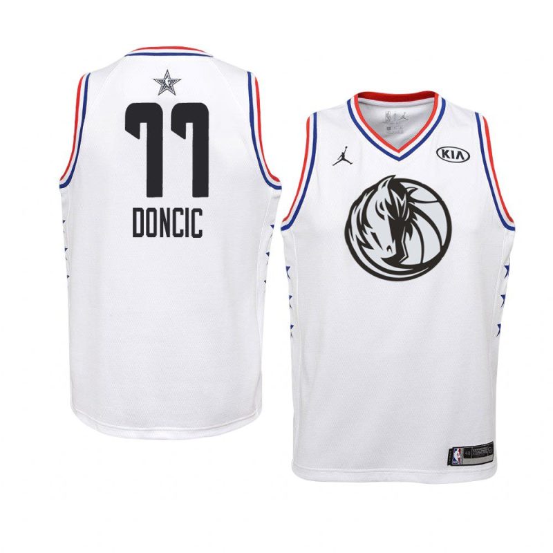 2019 all star white youth luka doncic jersey