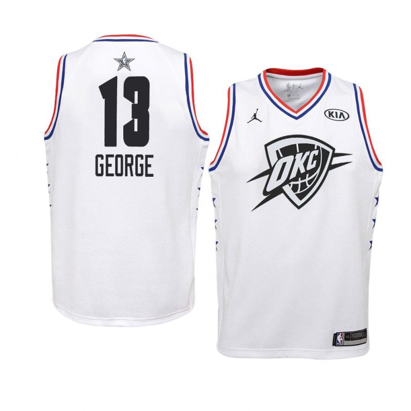 2019 all star white youth paul george jersey