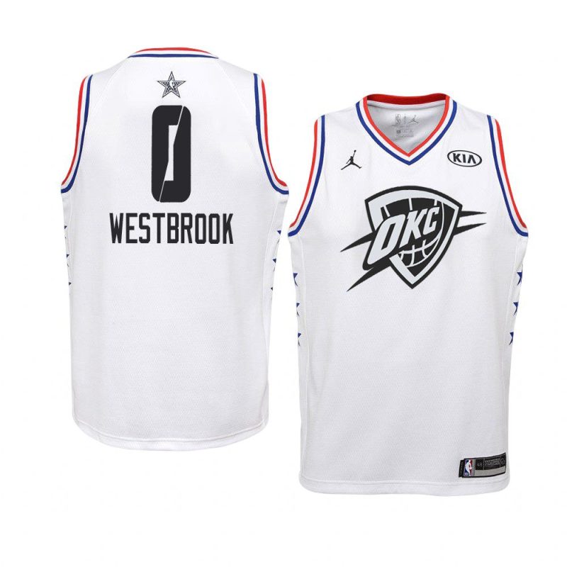 2019 all star white youth russell westbrook jersey