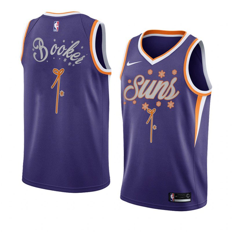 2020 christmas night devin booker phoenix suns purple jersey