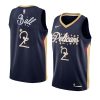 2020 christmas night lonzo ball new orleans pelicans navy jersey