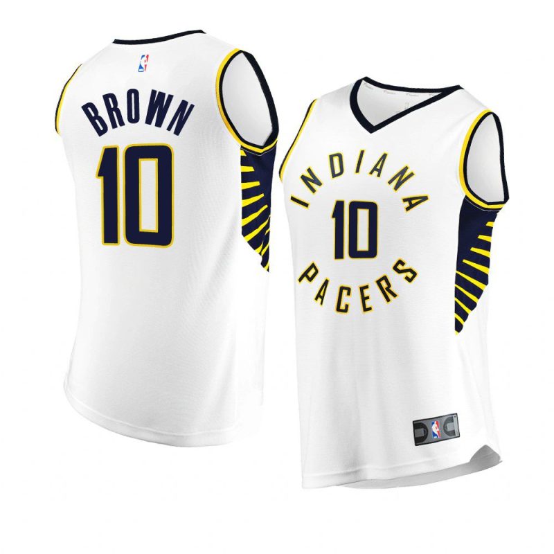 2022 23pacers kendall brown white replica association edition jersey