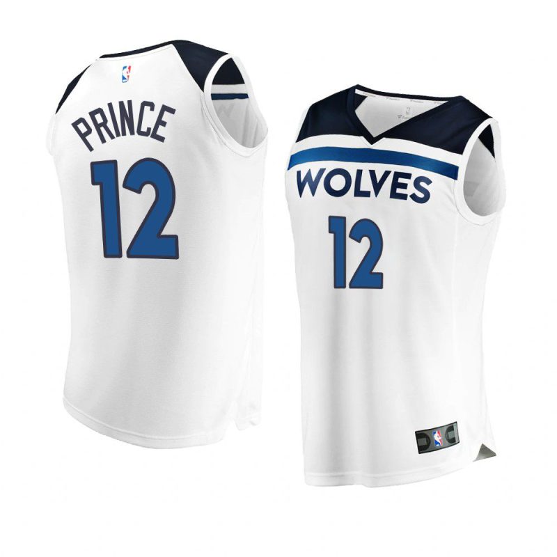 2022 23timberwolves taurean prince white replica association jersey