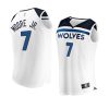 2022 23timberwolves wendell moore jr. white replica association edition jersey