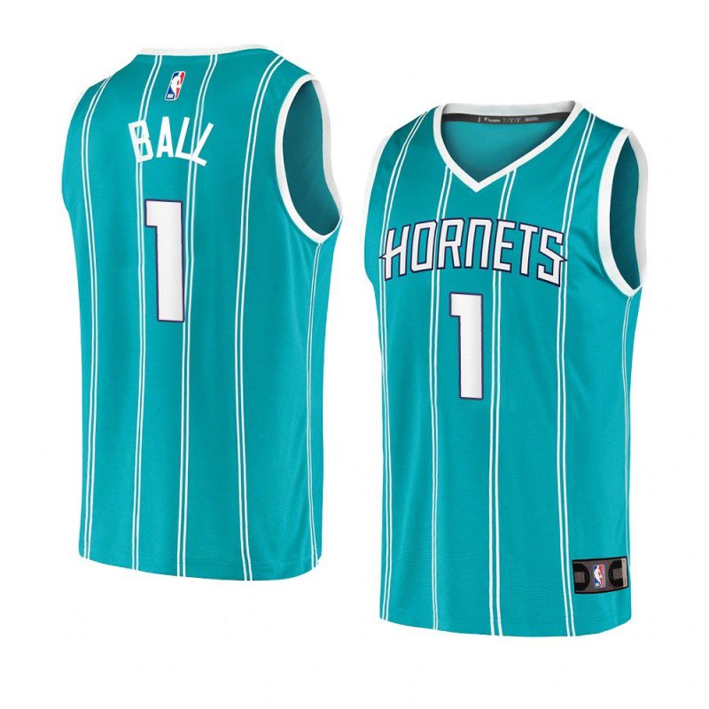 2022hornets lamelo ball teal replica icon jersey