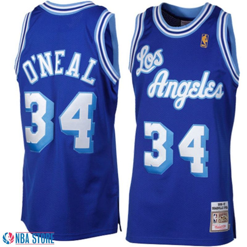 Shaquille O'Neal Los Angeles Lakers Throwback Authentic Royal Blue Jersey