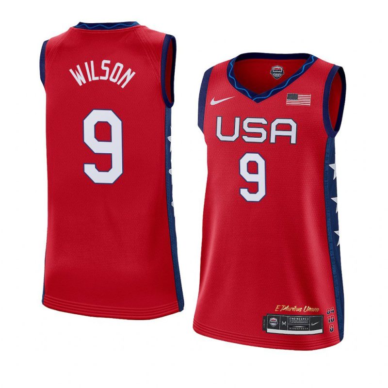 a'ja wilson women's basketball limited jersey tokyo olympics red 2021