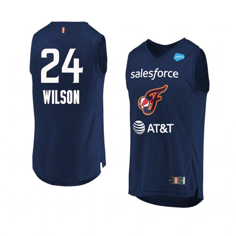 aaliyah wilson women's jersey swingman blue 2020