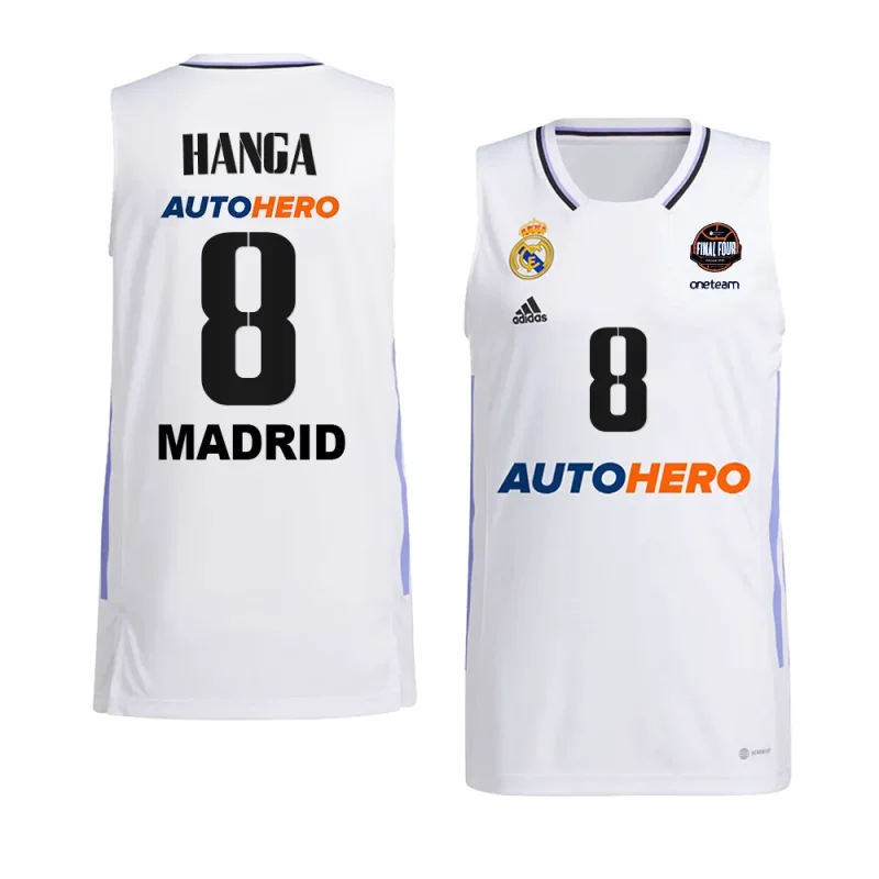 adam hanga real madrid 11th euroleague champions home shirtjersey white