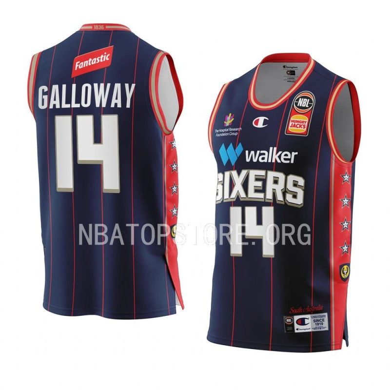 adelaide 36ers kyrin galloway navy 2022 23home nbl jersey
