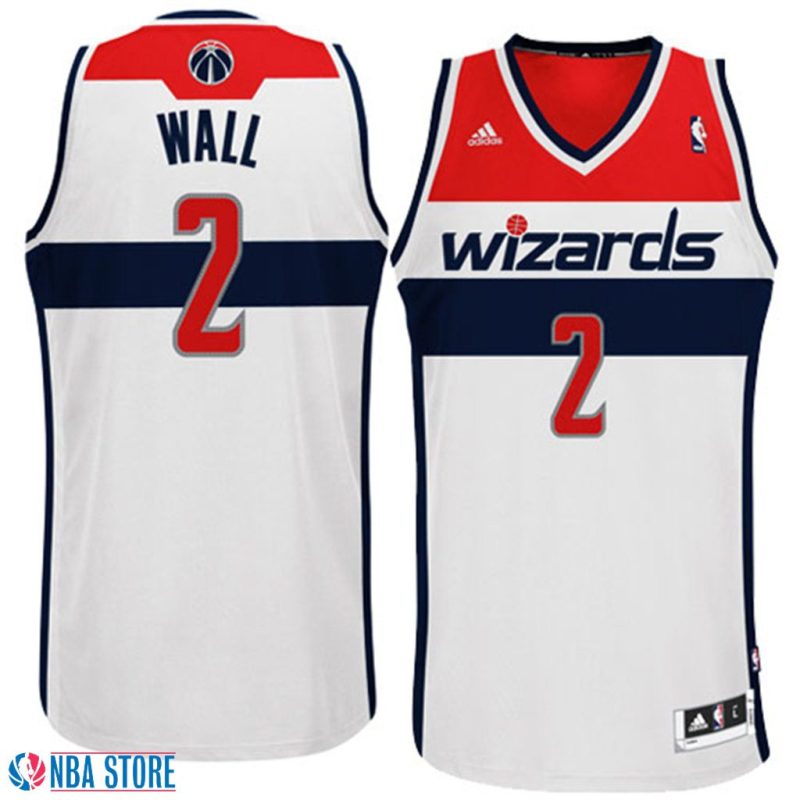 adidas John Wall Washington Wizards Revolution 30 Swingman Road Jersey White