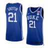 aj griffin authentic jersey college basketball royal 2021 22