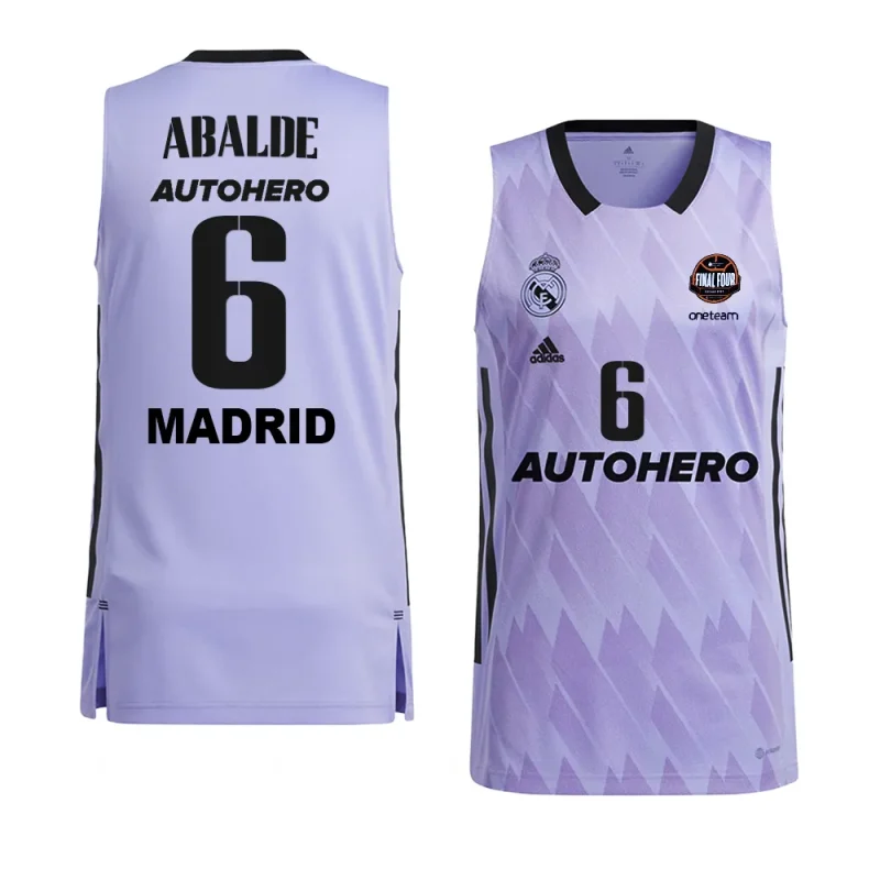 alberto abalde real madrid 11th euroleague champions purplejersey purple