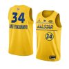 all stars giannis antetokounmpo jersey nba all star game gold