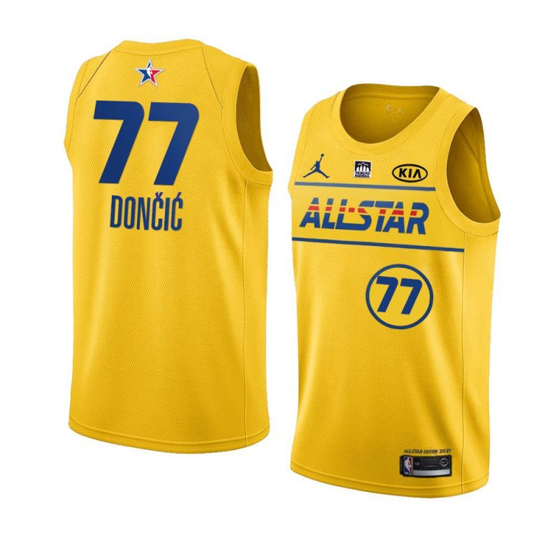 all stars luka doncic jersey nba all star game gold