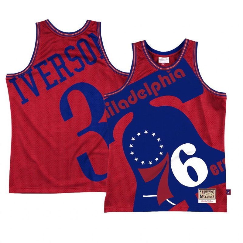 allen iverson throwback jersey blown out fashion red