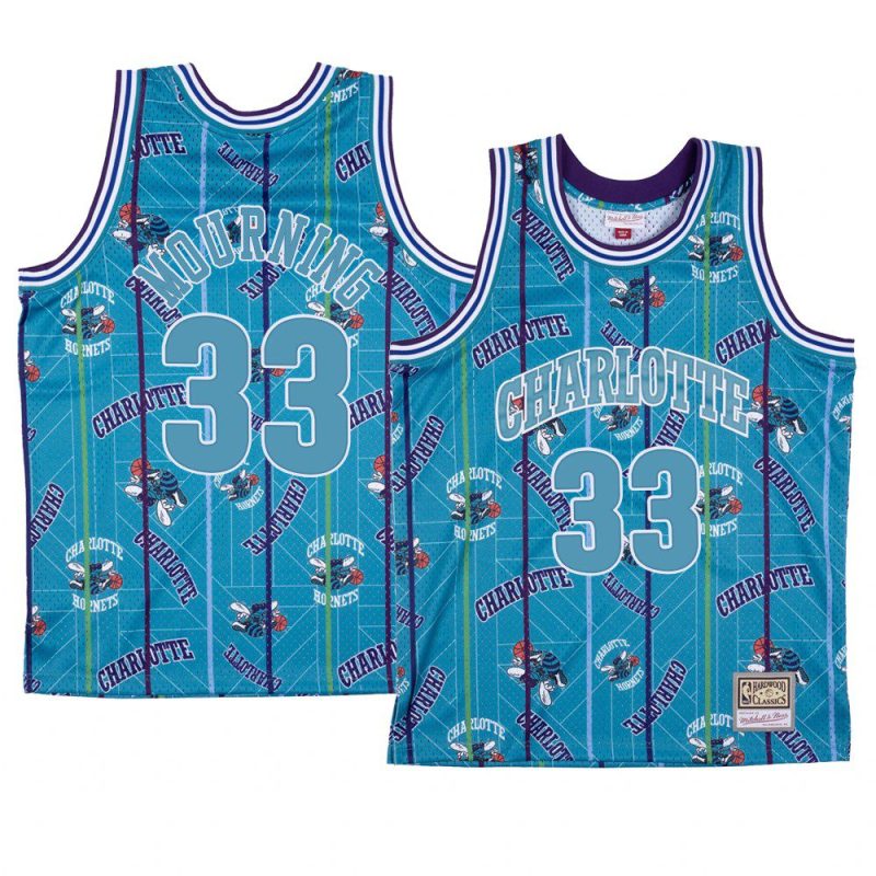 alonzo mourning jersey tear up pack blue men's