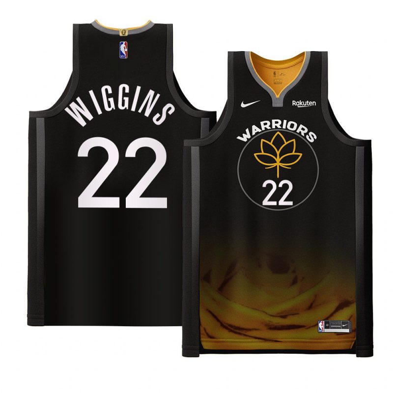 andrew wiggins 2022 23warriors jersey city editionauthentic black