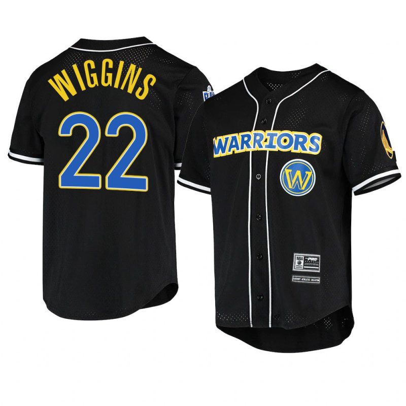andrew wiggins black baseball shirt jersey
