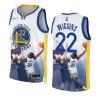 andrew wiggins warriors poster dunk over luka whitejersey white