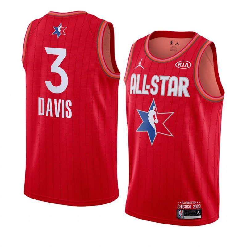 anthony davis los angeles lakers jersey 2020 nba all star game red western conference men's