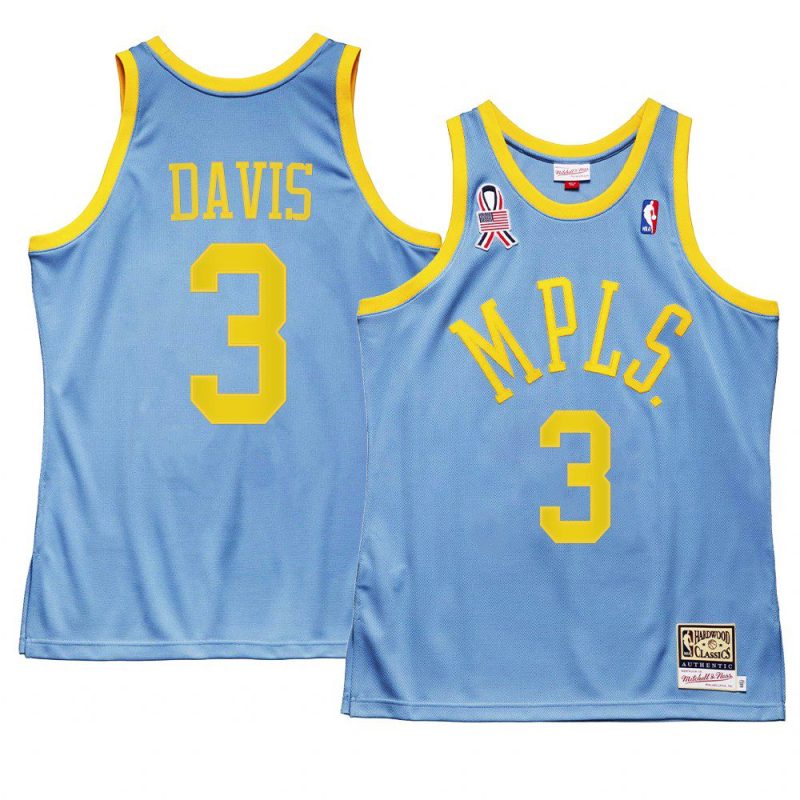 anthony davis minneapolis 5x championship jersey mpls throwback blue