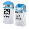 argentina basketball 2023 fiba world cup patricio garino white home jersey