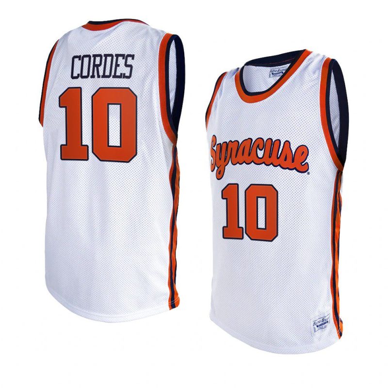 arthur cordes original retro jersey college basketball white