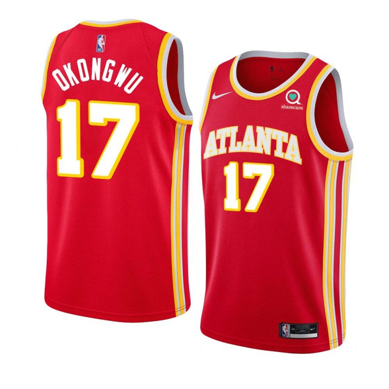 atlanta hawks onyeka okongwu red icon edition jersey