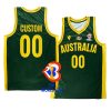 australia team 2023 fiba basketball world cup custom green boomers jersey