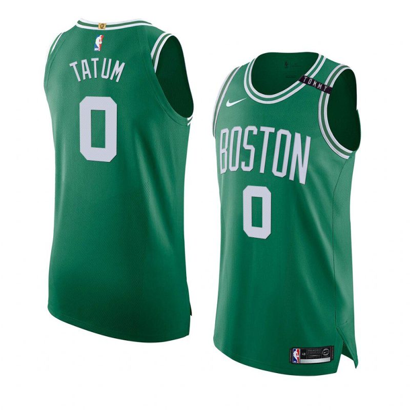 authentic jayson tatum jersey tommy patch green