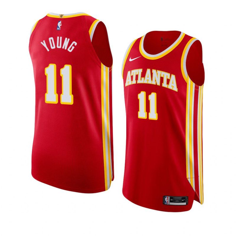 authentic trae young jersey icon red