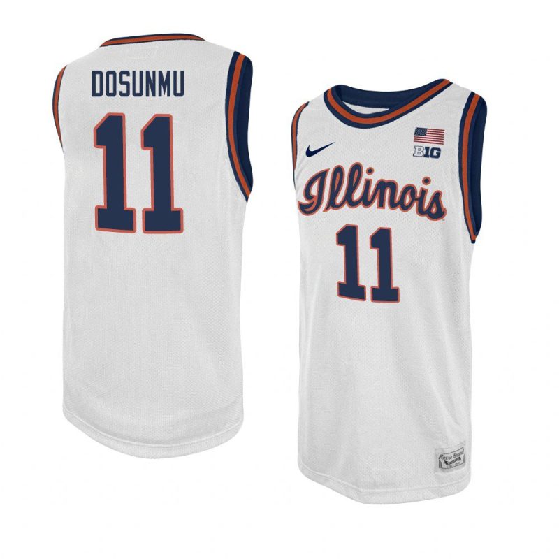 ayo dosunmu swingman player jersey basketball white