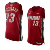 bam adebayo diamond edition jersey 2023 eastern conference champions red