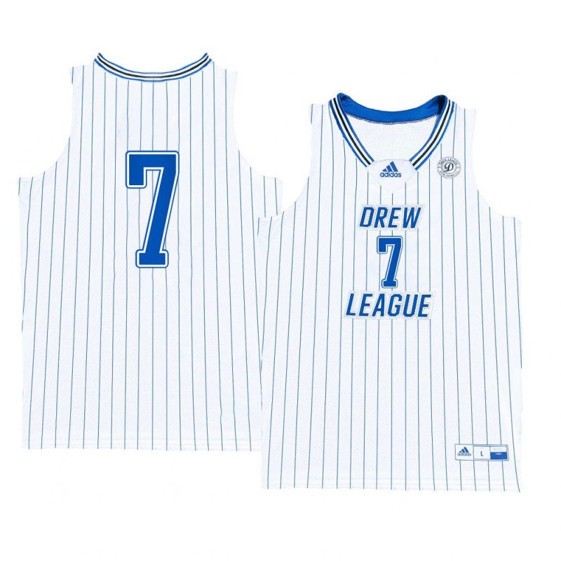 baron davis drew league alumni basketball whitejersey white