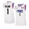 basketball team frank ntilikina 2021 tokyo olympics white jersey