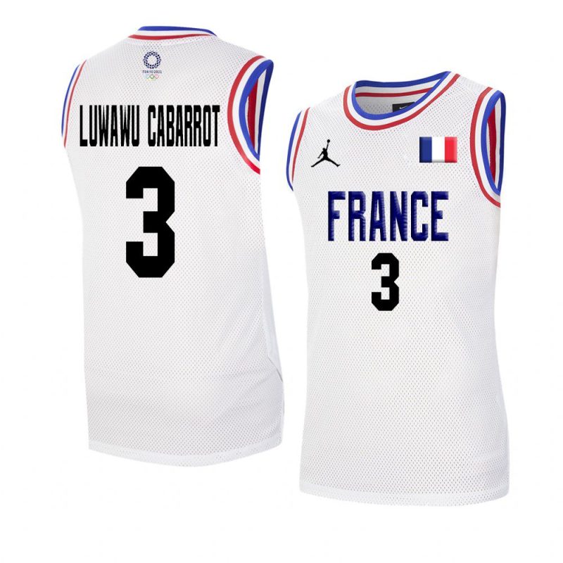 basketball team timothé luwawu cabarrot 2021 tokyo olympics white jersey