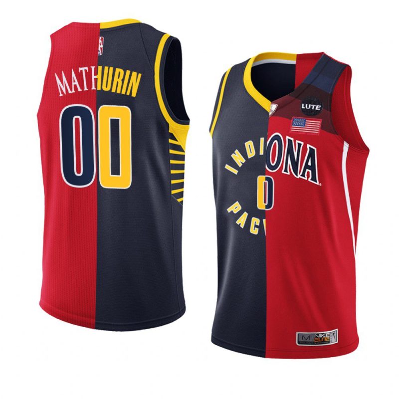 bennedict mathurin pacers x arizona split edition navy redjersey navy red