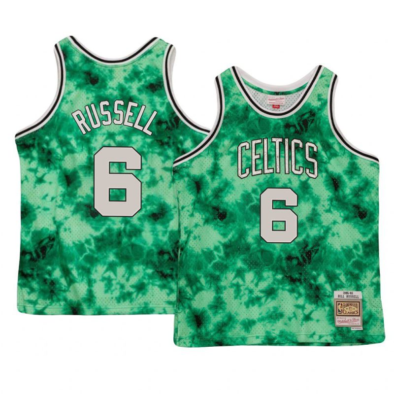 bill russell jersey galaxy green