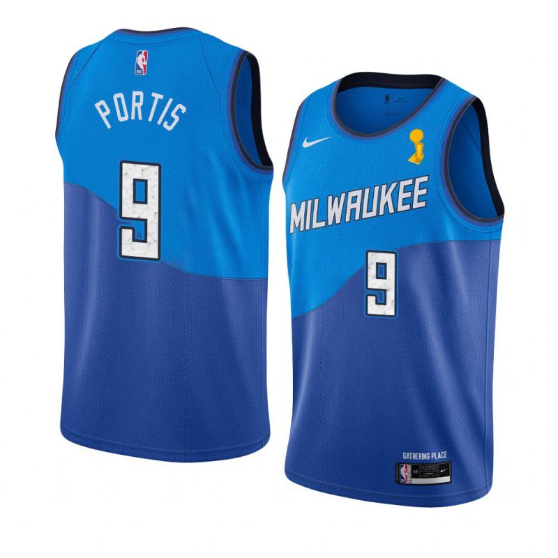 bobby portis city jersey 2021 nba finals champions blue