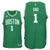 boston celtics 1 dad logo fathers day road jersey green