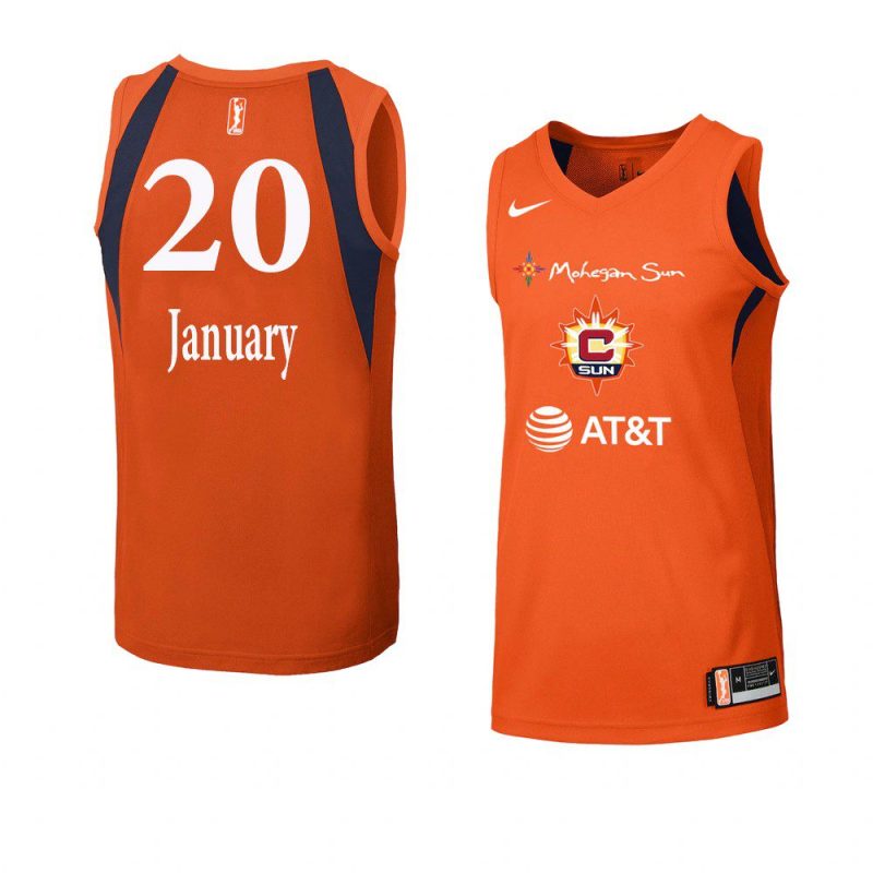 briann january men's jersey swingman orange 2020