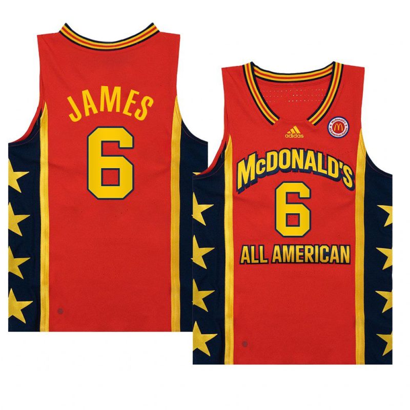 bronny james 2023 mcdonalds all american team west jersey red