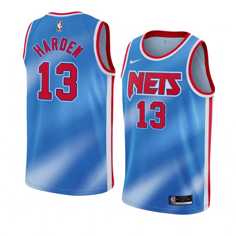 brooklyn nets james harden blue hardwood classic jersey