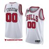 bulls custom white 2022 23association edition no.6 patch jersey