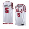 bulls derrick jones jr. white 2022 23association edition no.6 patch jersey